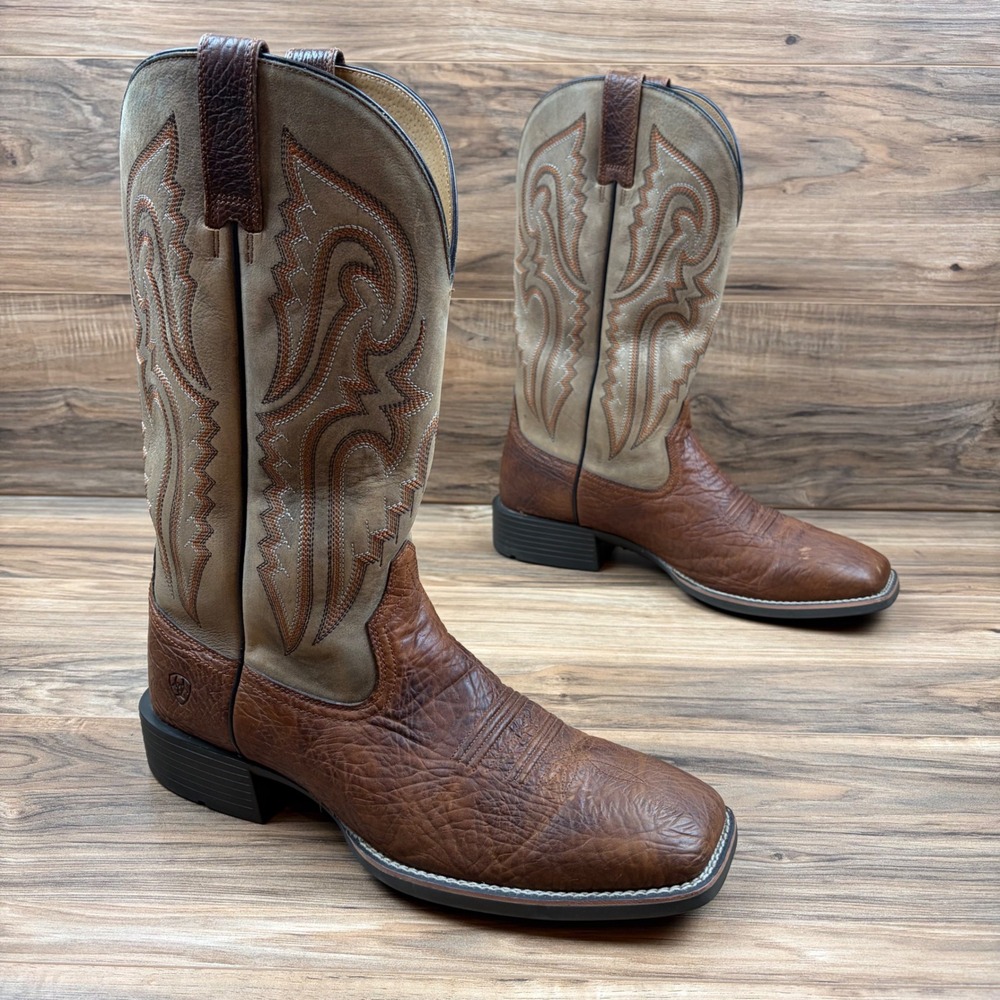 Ariat Heritage Latigo Mens 12D Square Toe 13" Western Boots 10025094 Brown